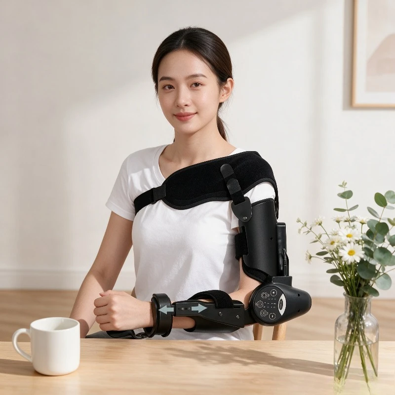 Adjustable Elbow Flexion Extension Rehabilitation Device, Arm Exercise Equipment for Stroke Recovery, Home Use Training Machine.