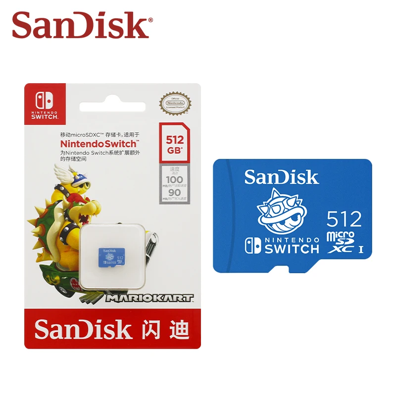 SanDisk kartu microSD USH-I, Flash kartu 512GB 256GB 128GB 64GB asli untuk Nintendo Switch Digital Game