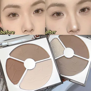 3D 코 섀도우 메이크업 팔레트, 컨투어 페이셜 하이라이터, 매트 페이스 컨투어링 팔레트, 브라이트닝 페이스 메이크업 화장품, 3 색