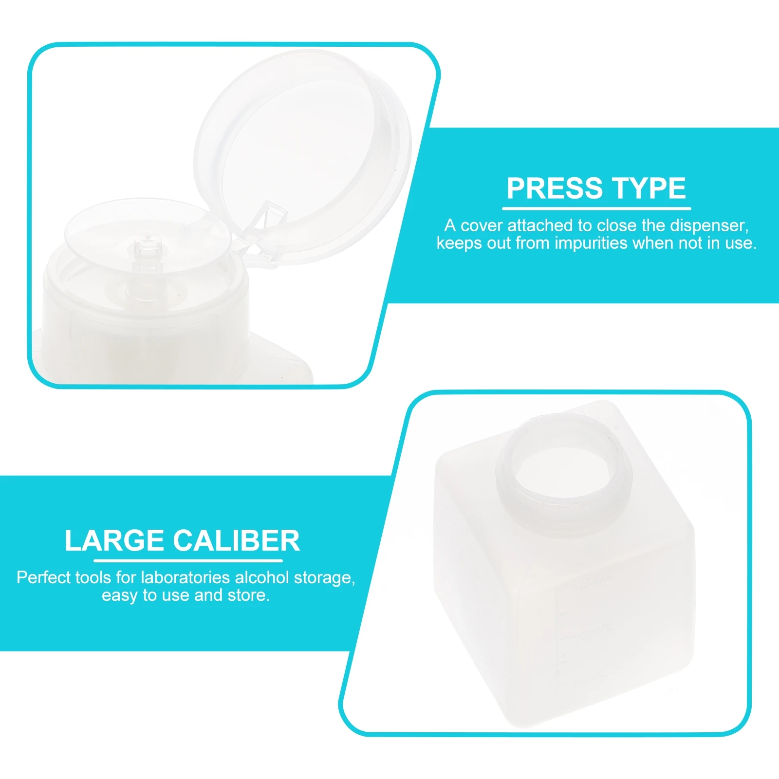 

2pcs Alcohol Dispenser BottleNon-Volatile Lab Storage Container Liquid Dispenser for Makeup Remover Skin Care Cleaner