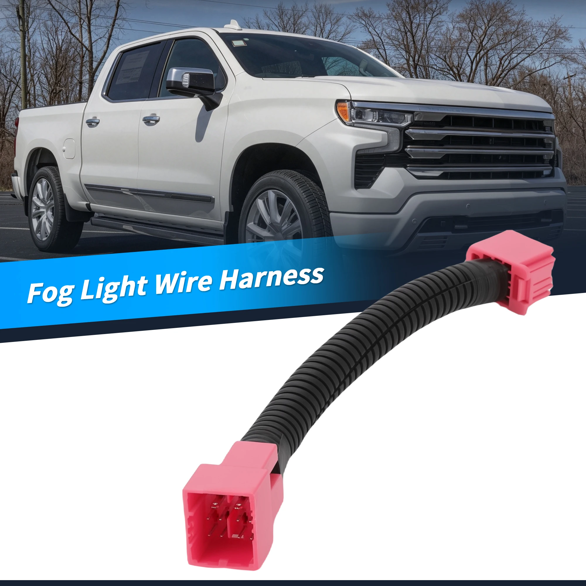 UXCELL Fog Light Harness for Chevy Silverado for GMC for Sierra 1500 2022-2026