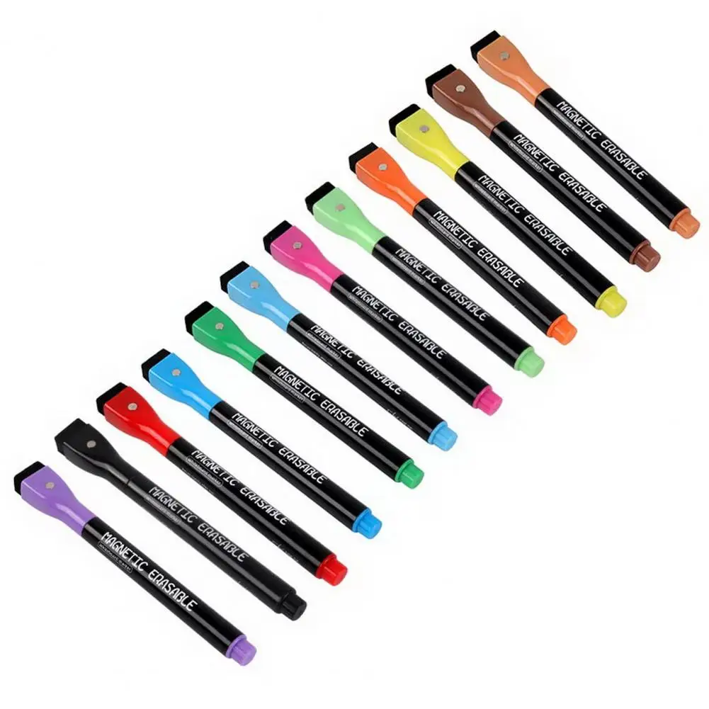 Marker Pen for Whiteboard Liquid Marker Pen Vibrant Magnetic Liquid Highlighter Pens for Whiteboards Windows for Office