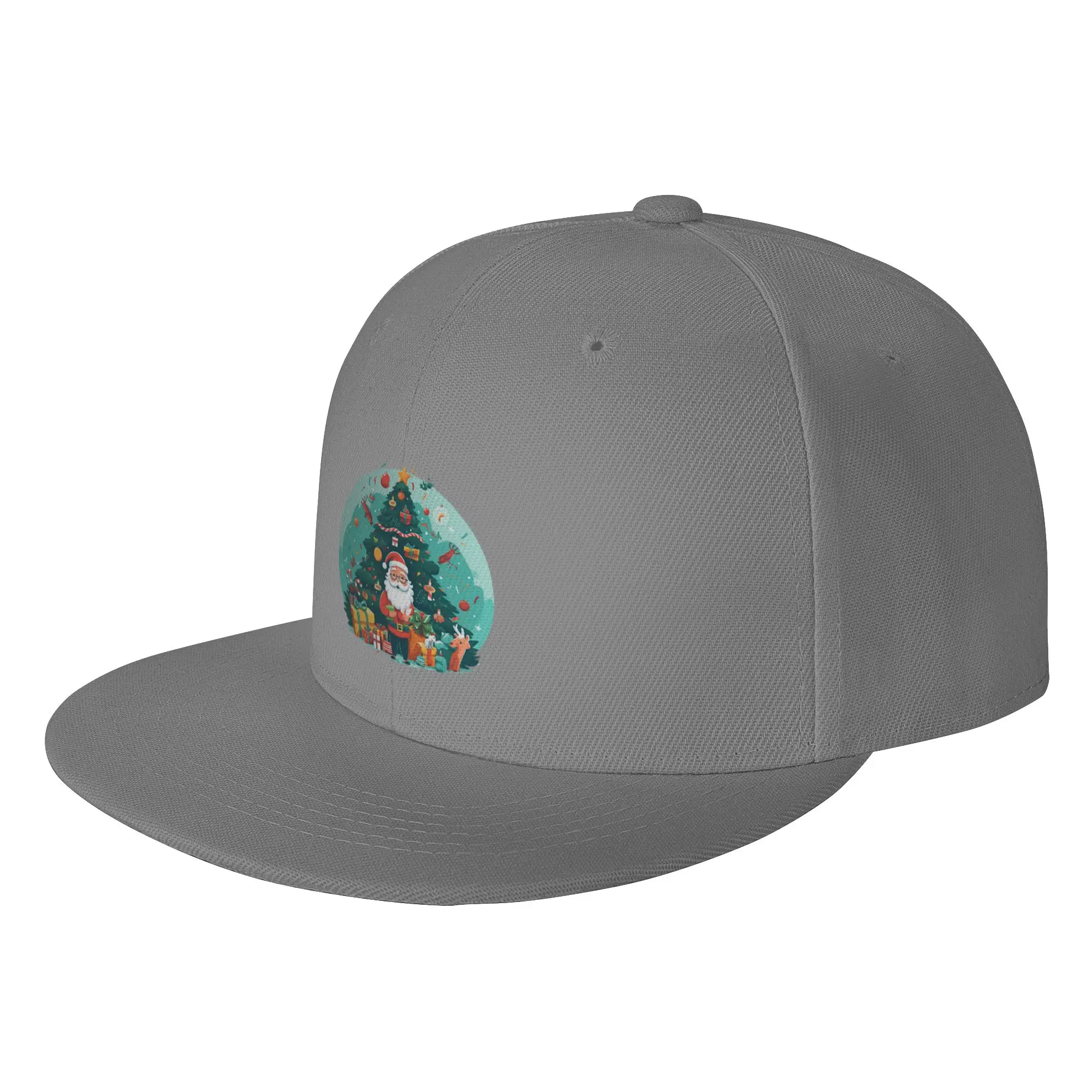 Fashion Santa Claus under the tree Flat Brim Sun Hat  Fine Workmanship Men Hat