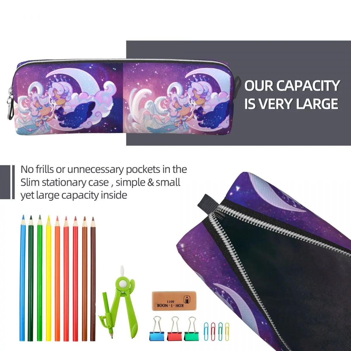 مقلمة كوكي رن أوفين بريك للذكرى الرابعة، حقيبة حامل أقلام كوكي رن كينغدوم للأطفال، حقائب أقلام رصاص ذات سعة كبيرة