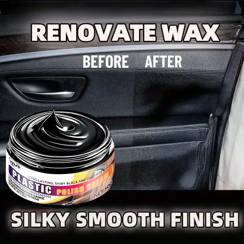 น้ำยาซ่อมพลาสติกยานยนต์-แว็กซ์ขัดพลาสติกภายในและภายนอก, ครีมซ่อมรอยขีดข่วนและป้องกันการเสื่อมสภาพ, เหมาะสำหรับยางรถยนต์