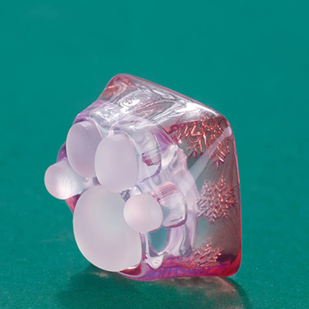 

Transparent Cat Paw Keycap Resin Made for Rgb Mechanical Keyboard Light Show Cute Keycap Cover Decoration Gift