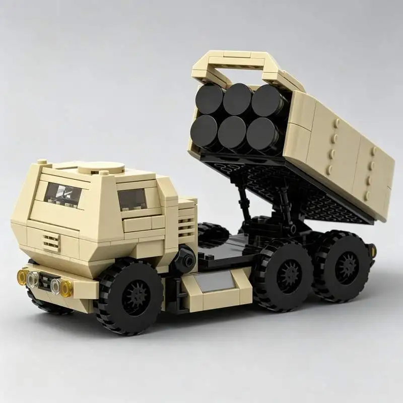 NEW 322PCS Desert Six Wheel Utility Truck Building Blocks Rear Cargo Module Vehicle Model DIY Assembly Creative Display Gift Toy