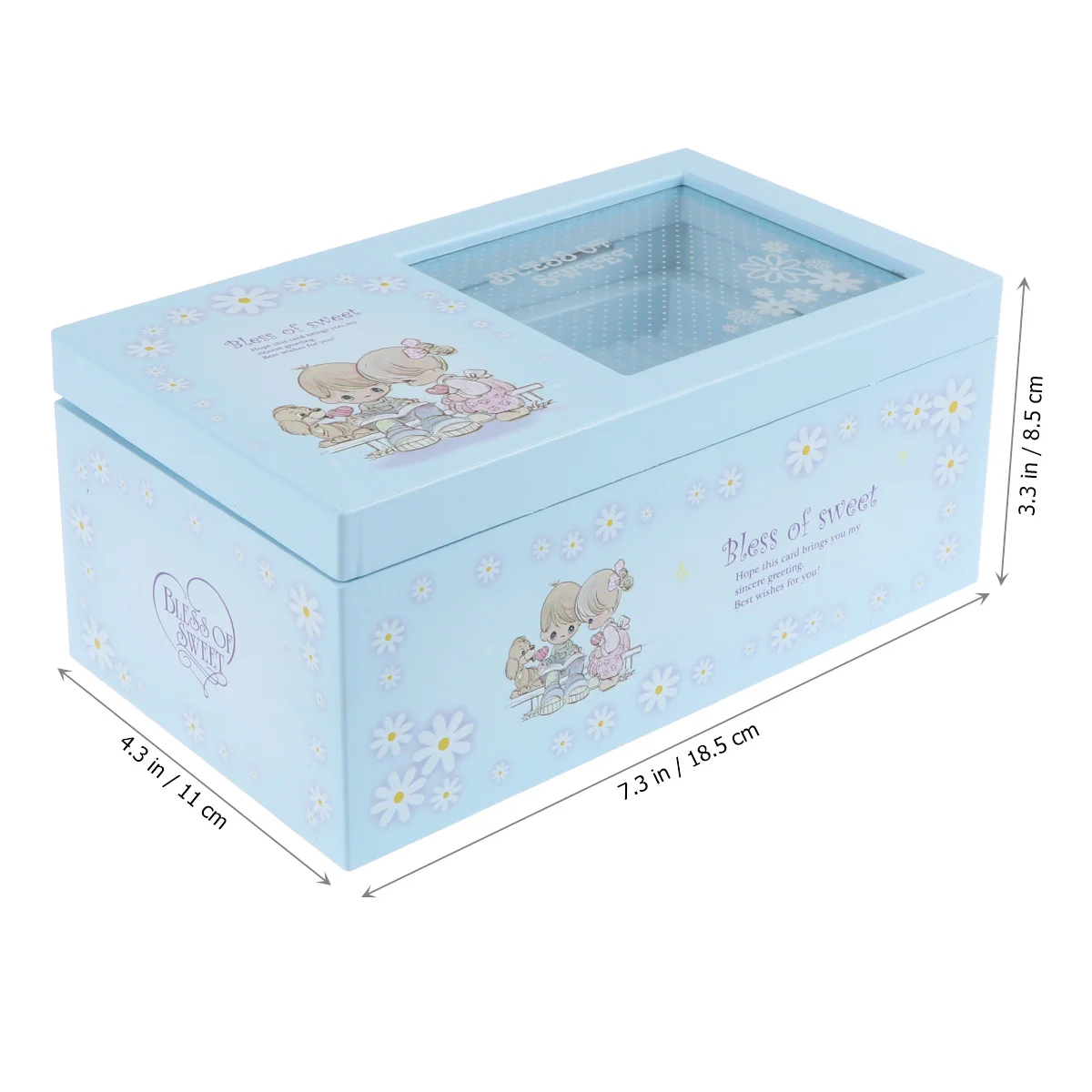 Caja de música con tapa transparente para chica bailando giratoria, contenedor de caja de joyería, caja de almacenamiento de joyería musical versátil, 1 ud.