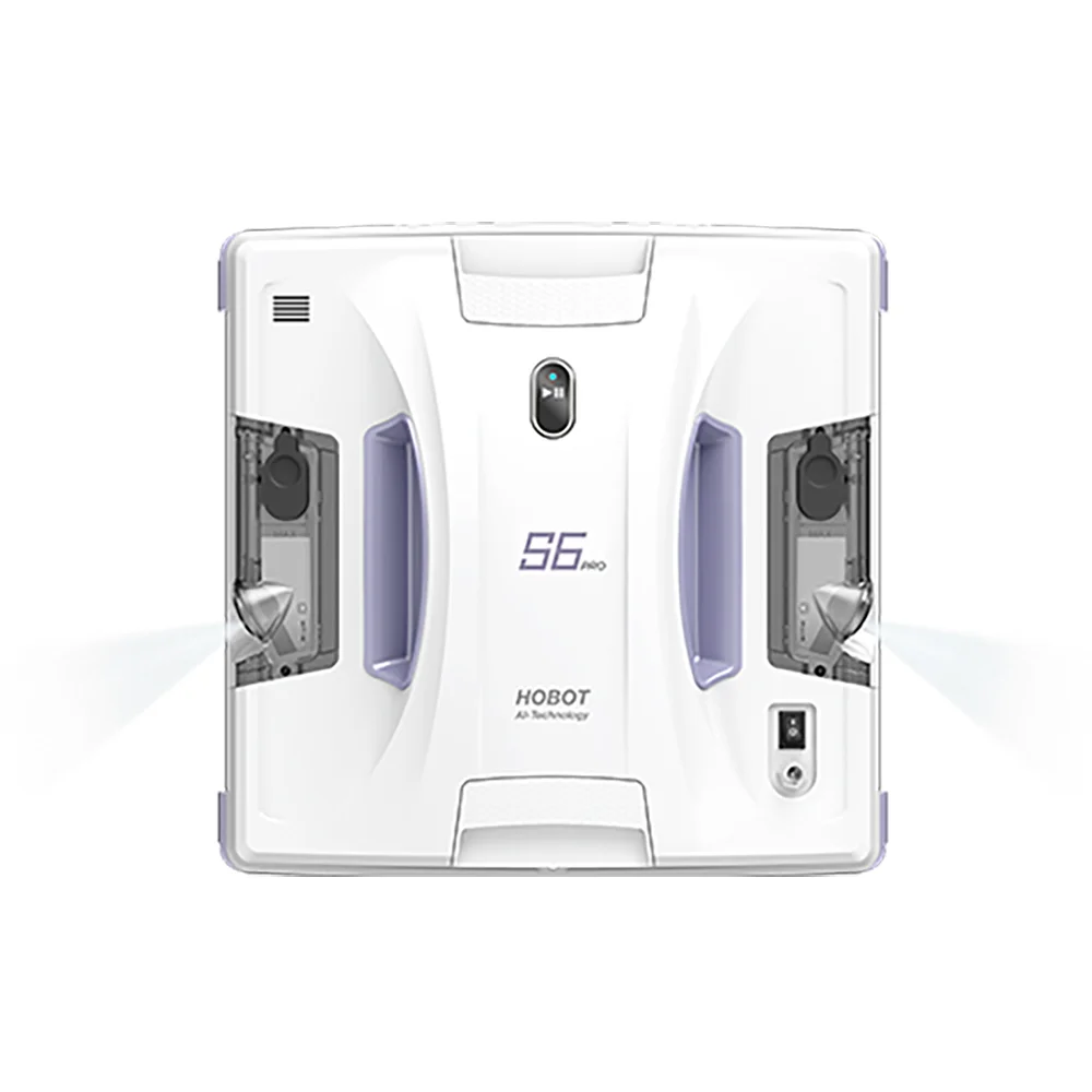 Discover the Power of HOBOT-S6 Pro: a Compact Square-Shaped Window Vacuum Cleaning Robot With Vacuum Adhesive Technology