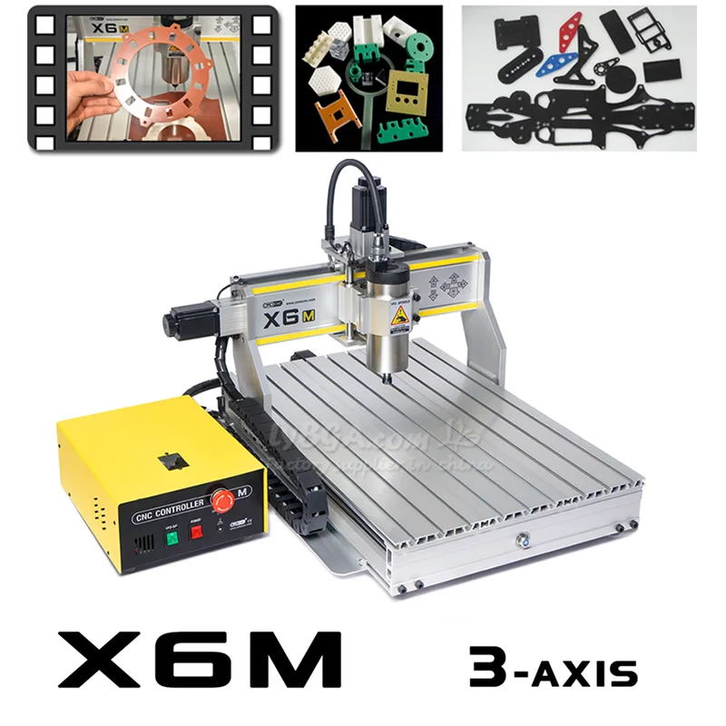 LY X6M 1.5KW Router Engraving Machine Water Air Cooled Spindle ER11 Collet Metal Wood Carving Milling Drilling Machine 3 4 Axis