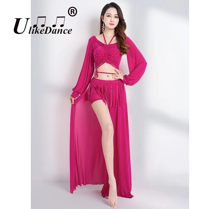 Buikdansbroeken Set Oefen Kleding Oosterse Performance Mode Kostuum Dans Indian Rok Pak Tango Rumba