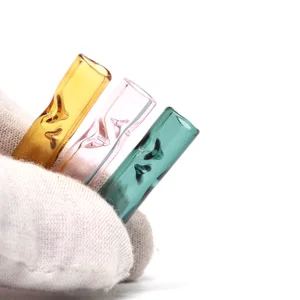 4 piezas de cigarrillos de vidrio de la boca redonda del filtro rodante Soporte del cigarrillo del tabaco portátil Pipal reutilizable Fumar boquilla de fumar 12 Mejor tubería de aceite de vidrio de ventas - №3