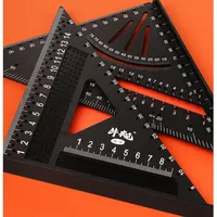 7inch Triangle Ruler Aluminum Alloy Angle Protractor Miter Square Ruler Measurement Carpenter Square Woodworking Triangle Ruler