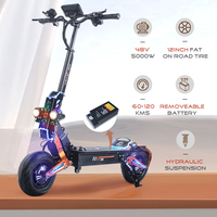 US Stock OBARTER D5 5000W Electric Scooter with Removeable Battery 12inch Fat Road tire Dual Motor E scooter EUStock Kickscooter