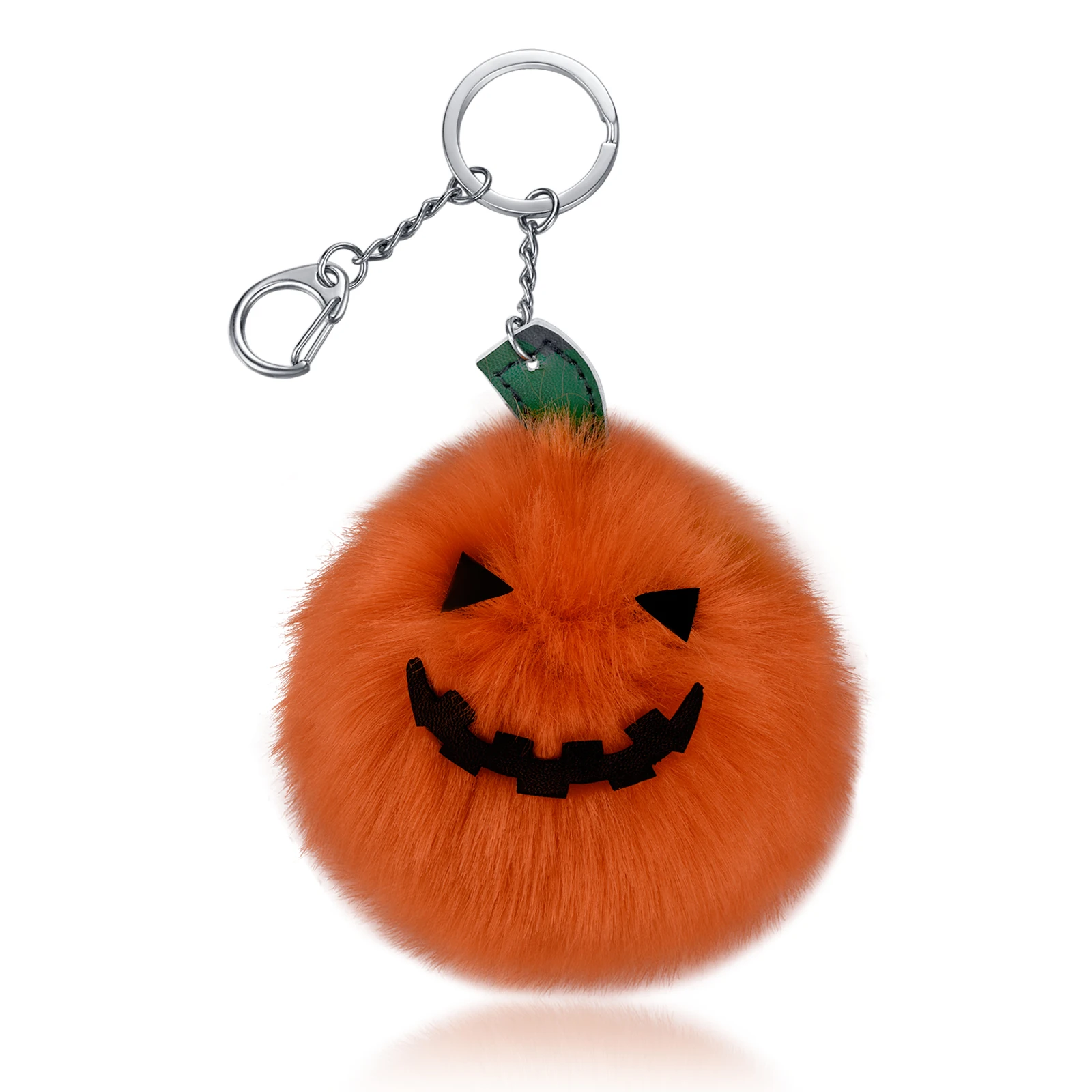 Cadılar bayramı kabak topları anahtarlık yapay kürk toplu anahtarlık kabarık aksesuarları araba kadın çantası kolye çanta uğuru