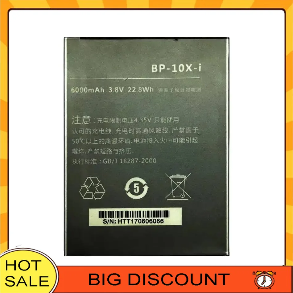 

BP-10X-I 6000Mah For Highscreen Innos D10 D10C D10F D10CF Boost 2 II SE Long Lasting Mobile Phone Battery High-Efficiency