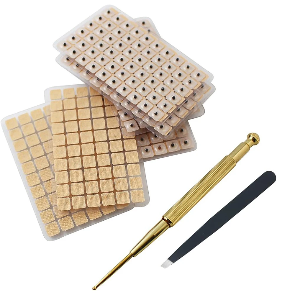 Ear Acupressure Kit 4 in1,1200pcs Ear Seed Stimulation Set for Weight Loss, Stop Smoking, Stress & Sleep Care, Home Use Therapy