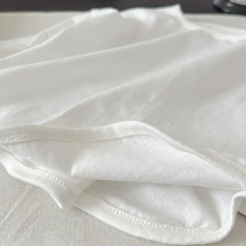 Reine Baumwolle Kinderkleidung Frühling Langarm T-Shirts Einfarbige Baby Jungen Mädchen Oberteile Lässige Kinder T-Shirts Herbst Unterzieh-Shirts – Detail 5