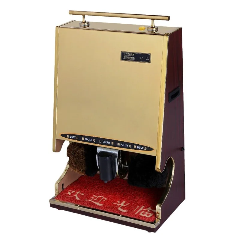 

Hotel, lobby, shoe brush machine, vertical, fully automatic, induction, office