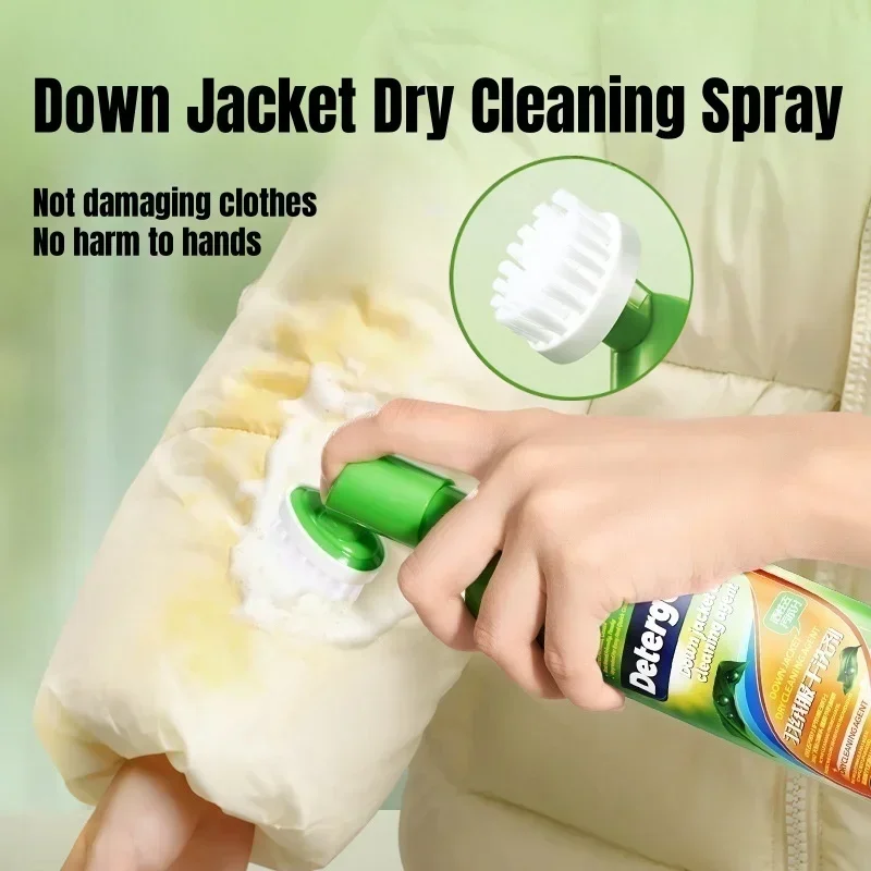 Down Jacket Dry Cleaning Spray Downwear Detergent Agent Dry Cleaner Oil Stain Remover Down Jacket Clothing Foam Cleaning Liquid