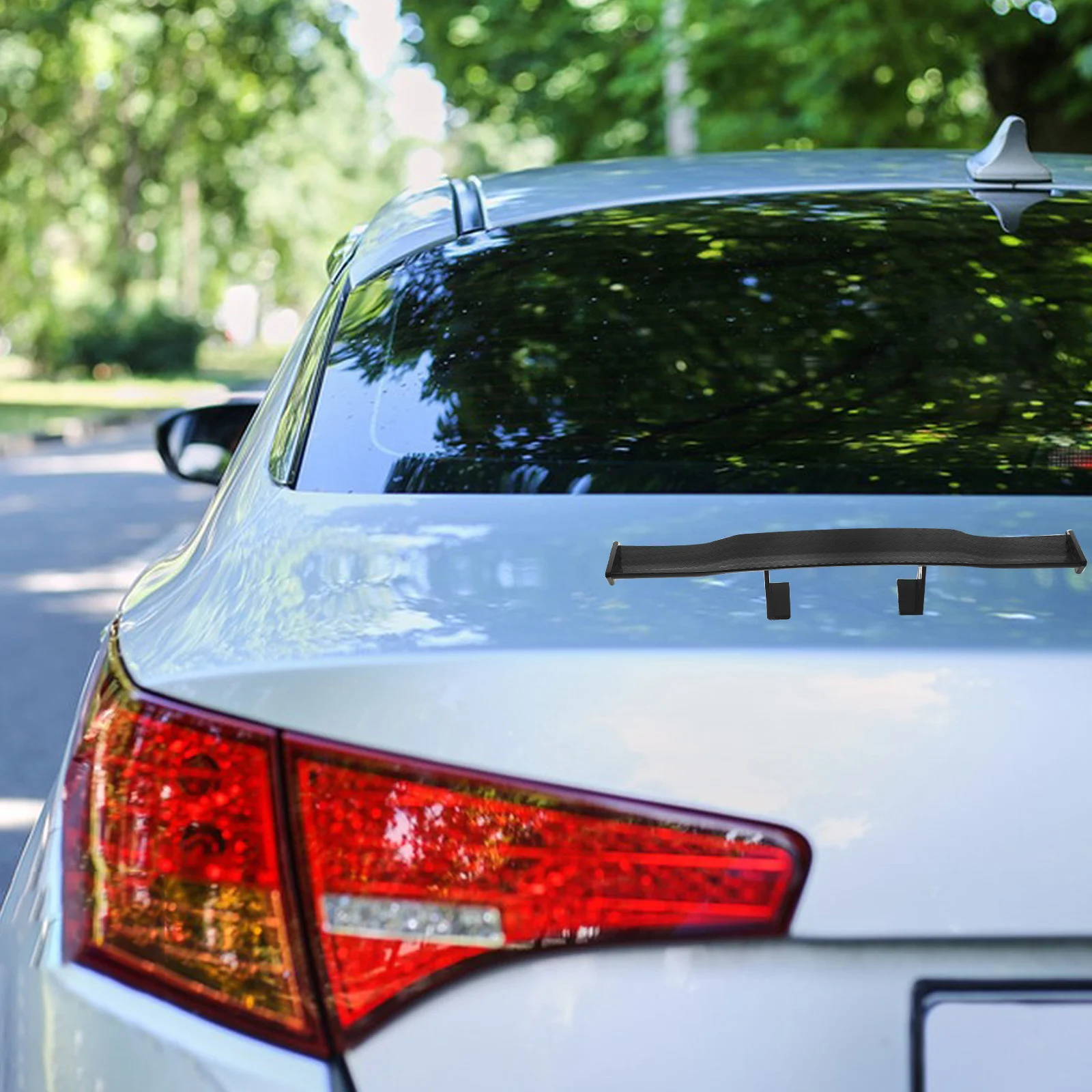 

Car Mini Spoiler Wing Carbon Fiber Texture Tail Wing Auto Exterior Decoration Tiny Trunk Rear Spoiler Universal