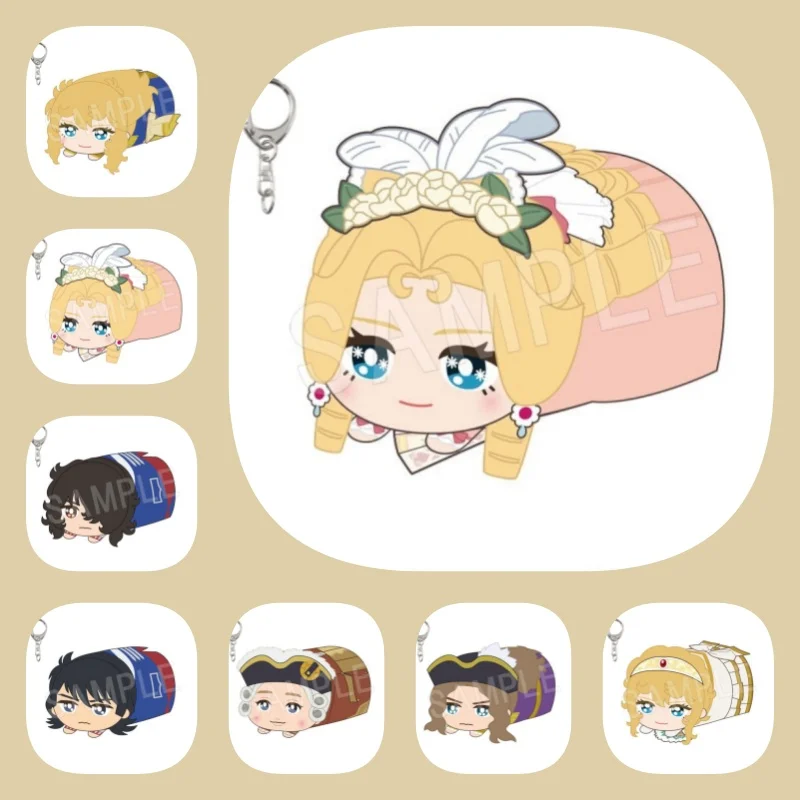 Taschenanhänger Anime Die Rose von Versailles Acryl-Schlüsselanhänger Taschenanhänger 6CM Puppen-Schlüsselanhänger André Grandier Marie Antoinette Cos Geschenk