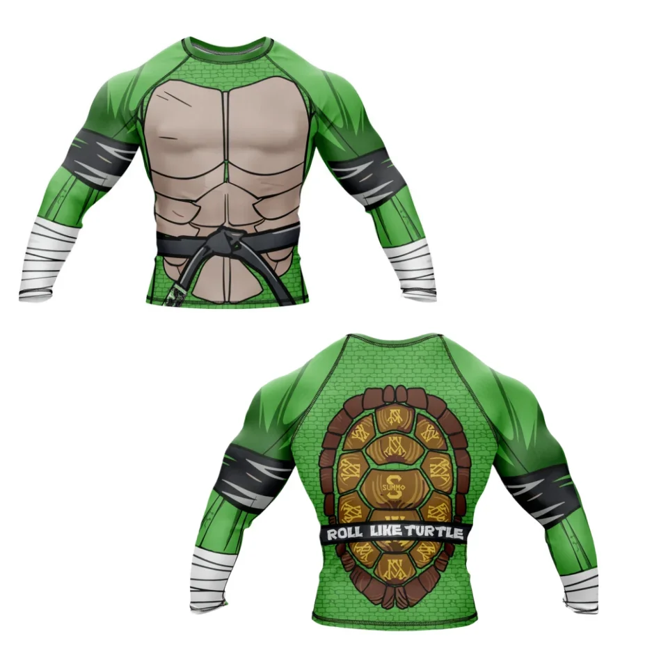Men's and Women's New Boxing Suit Role-playing Muscle Turtle Special Edition Fitness Fast Drying Sports Long Sleeved T-shirt