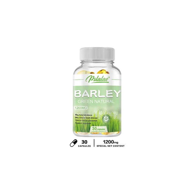 Barley Grass Capsules - Rich in Vitamins & Fiber, Antioxidants, Immune System, Digestion & Heart Health, Cardiovascular Health S