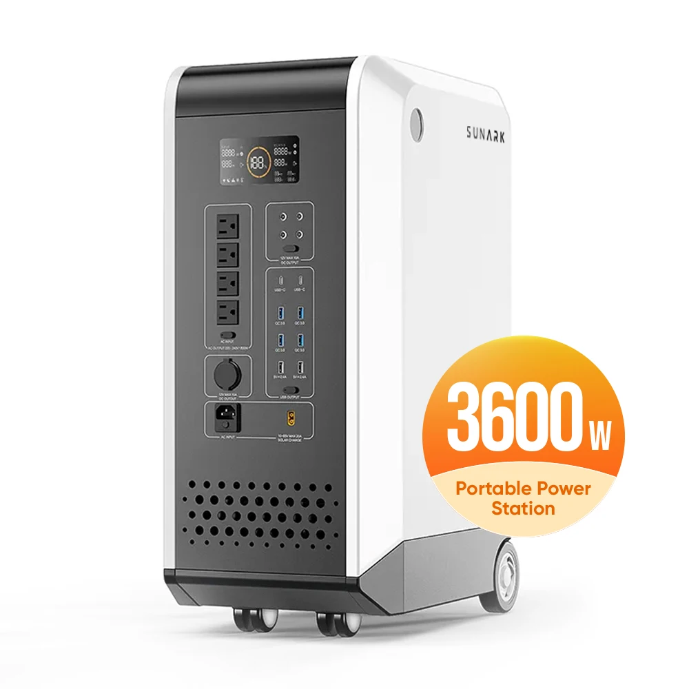 

SunArk Portable Power Station 3600W 1500W 2000W Camping Pure Sine Wave Portable Power Station