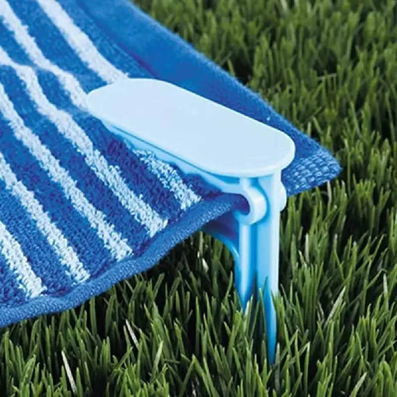 Windproof Beach Towel Clips 4pcs Plastic Towel Pegs for Picnic Blanket Camping Anti-Fly Away Clamps for Chair Pool Tablecloth