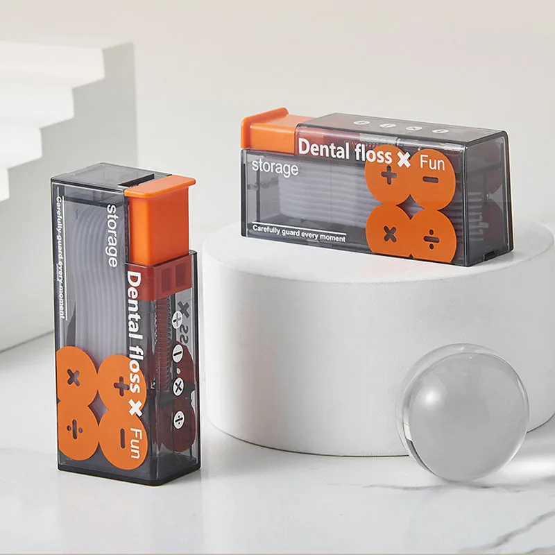 

Automatic Dental Floss Storage Box Pop-Up Dental Floss Dispenser With 10Pcs Floss Dental Oral Hygiene Care Portable