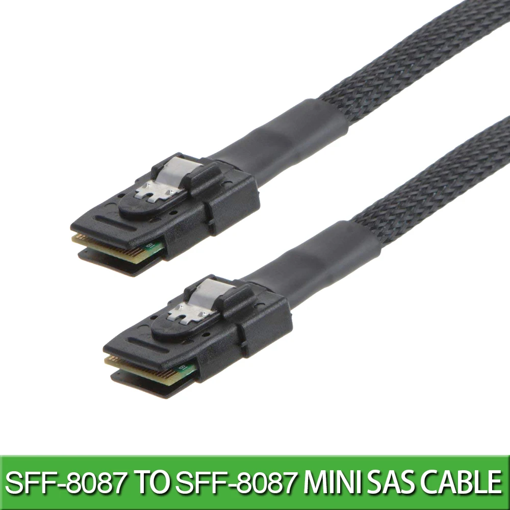 Internal Mini SAS HD Cable SFF 8087 to SFF 8087 - Mini SAS Cables, Compatible with Server, Raid Card & PCI Express Controller