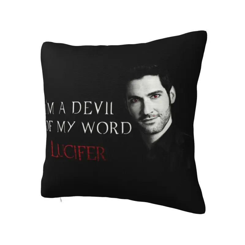 Modern Devil Lucifer Morningstar Sofa Cushion Cover Soft Tv Show Pillow Case Home Decorative