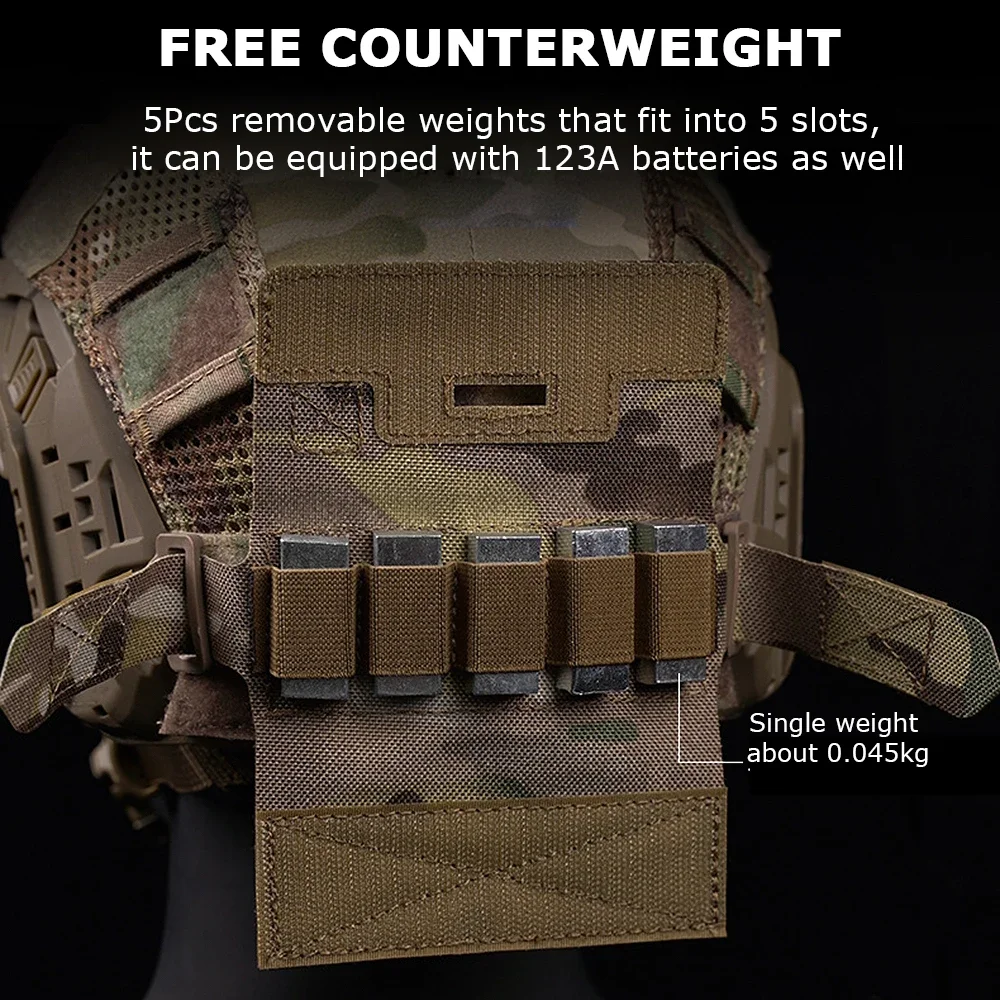 Tactical Helmet Counterbalance Weight Bag NVG Counterweight Pouch for OPS-Core Fast BJ PJ MH Helmets,Helmet Accessories