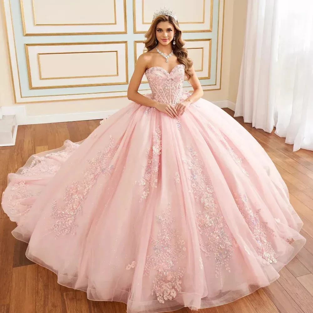 

Черные блестящие милые платья Quinceanera с открытыми плечами и бусинами с блестками, корсет со шлейфом и часовней, платье для выпускного вечера, дебютантка 15 Anos 01
