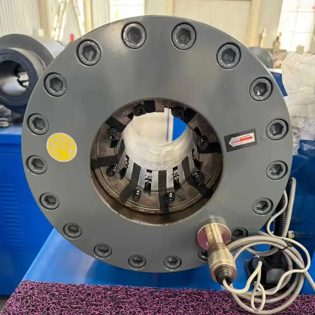 Manufacture 6-51 mm 4 steel wires reinforced hydraulic hose fitting pressing machine