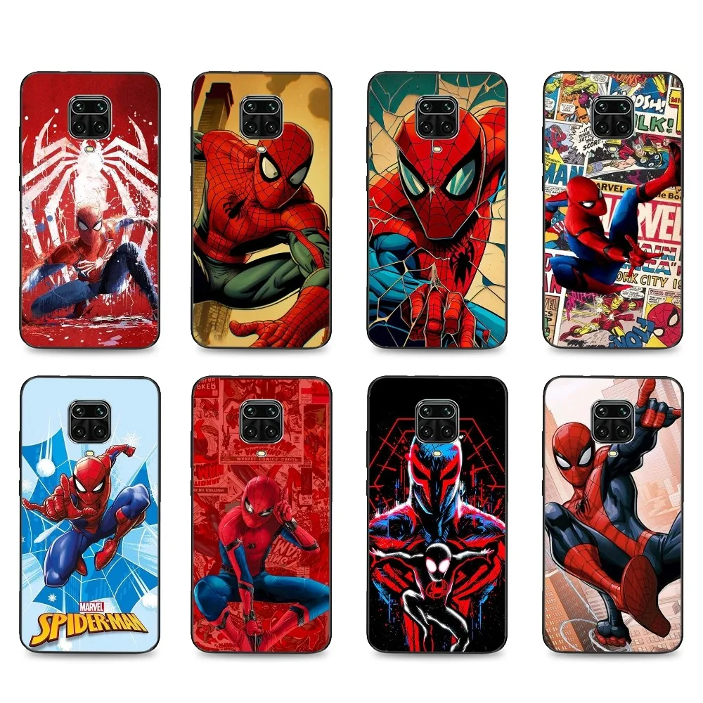 Cartoon M-Marvel S-Spidermans Phone Case For Xiaomi Mi 5X 8 9 10 11 12 lite pro 10T PocoX3pro PocoM3 Note 10 pro lite