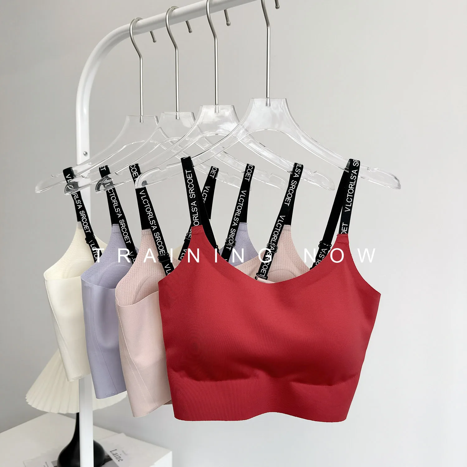 

Бесследный спортивный бюстгальтер телесного цвета для женщин летом, красивая спина, йога, фитнес-тренировочное нижнее белье для бега, противоударный жилет на открытом воздухе