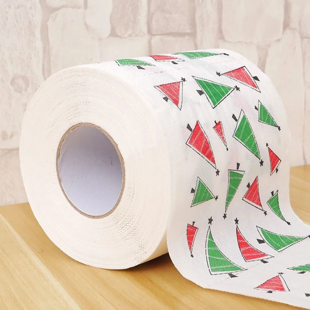 Kerstboom Tissue Roll Santa Gedrukt Keuken Badkamer Papieren Handdoek Kerst Tafel Tissue Voor Home Party Decor