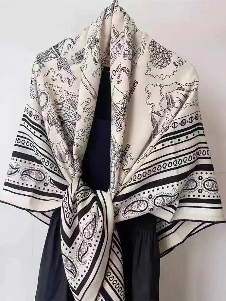 Echarpe-en-soie-et-laine-haut-de-gamme-faite-a-la-main-multifonctionnelle-chaude-pour-l'hiver-extra-large-carree-elegante-style-europeen