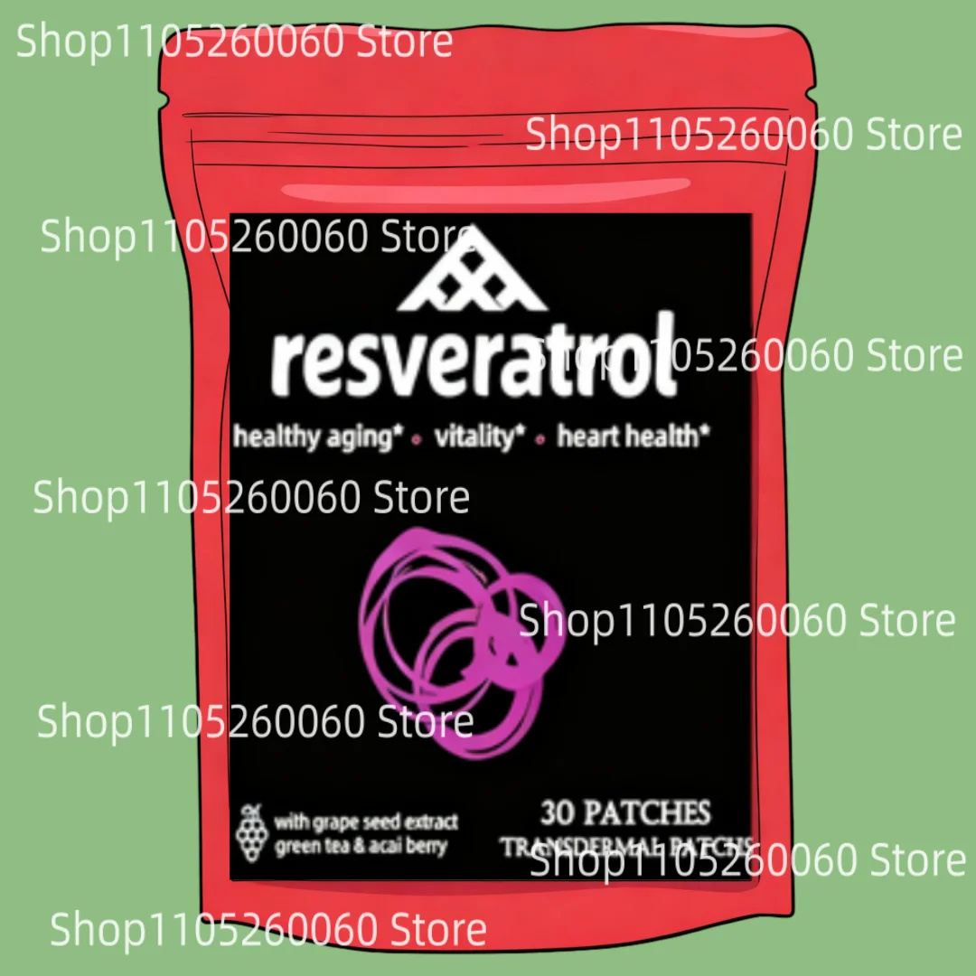 Resveratrol with Grape Seed Extractgreen Tea & Acai Berry Extract Maximum Strength Transdermal Patch Anti-aging 30 Patches