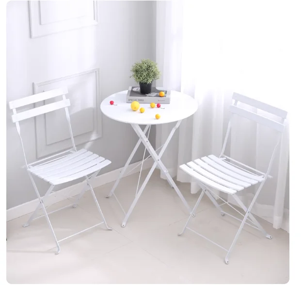 

European Leisure Balcony Small Table and Chair Iron Three Piece Set Modern Simple Internet Celebrity Outdoor Courtyard Terrace C