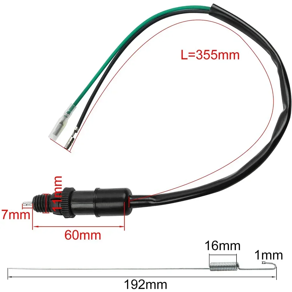 Tricycle Set Motorcycle Accessories Universal Rear Brake Light Switch Foot Brake Switch Spring Kit for Kawasaki Suzuki Honda