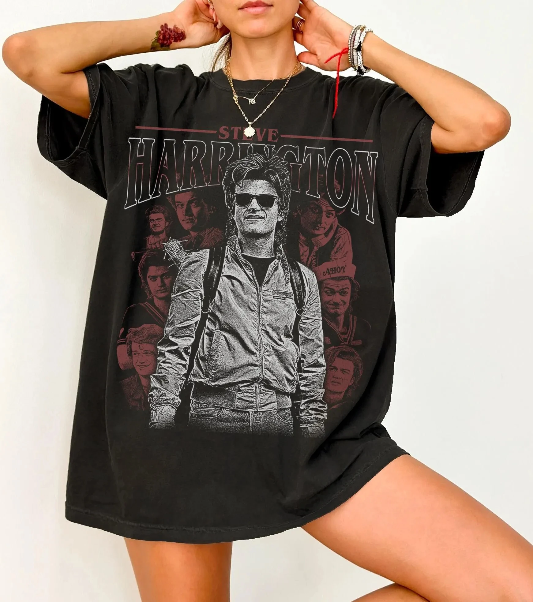 Steve Harrington T-Shirt Unisex Graphic Tee 80s TV Show Shirt Retro Vintage Clothing Fan Gif