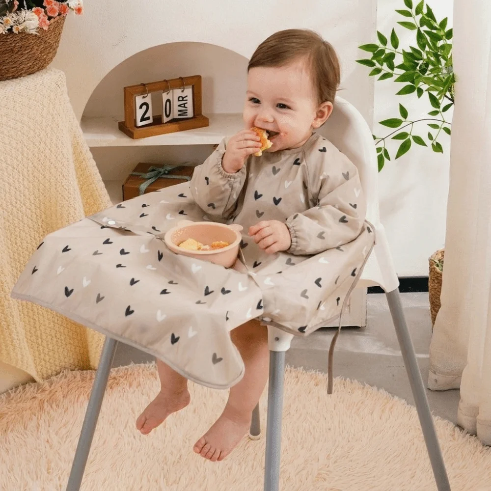 着用可能な防水ベビービブ、汚れ防止、食べこぼし防止、軽量でお - Baby Food Apron のレビューと価格