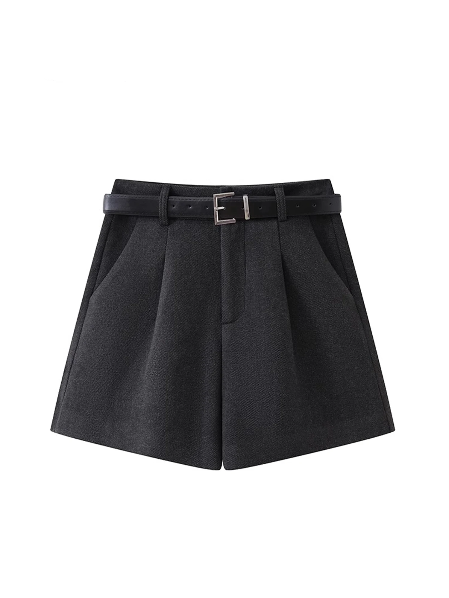 Women's Grey Micro Shorts Woolen Booty Shorts Vintage Harajuku 2000s Y2k Gyaru Hot Shorts Pants Emo 2000s Clothes Spring Autumn