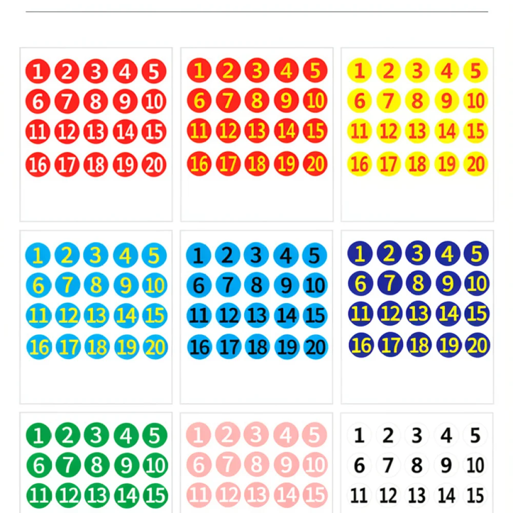 Custom Number Stickers Waterproof PVC Adhesive Decals For Filing System School Classroom Sorting Management Labels Tool
