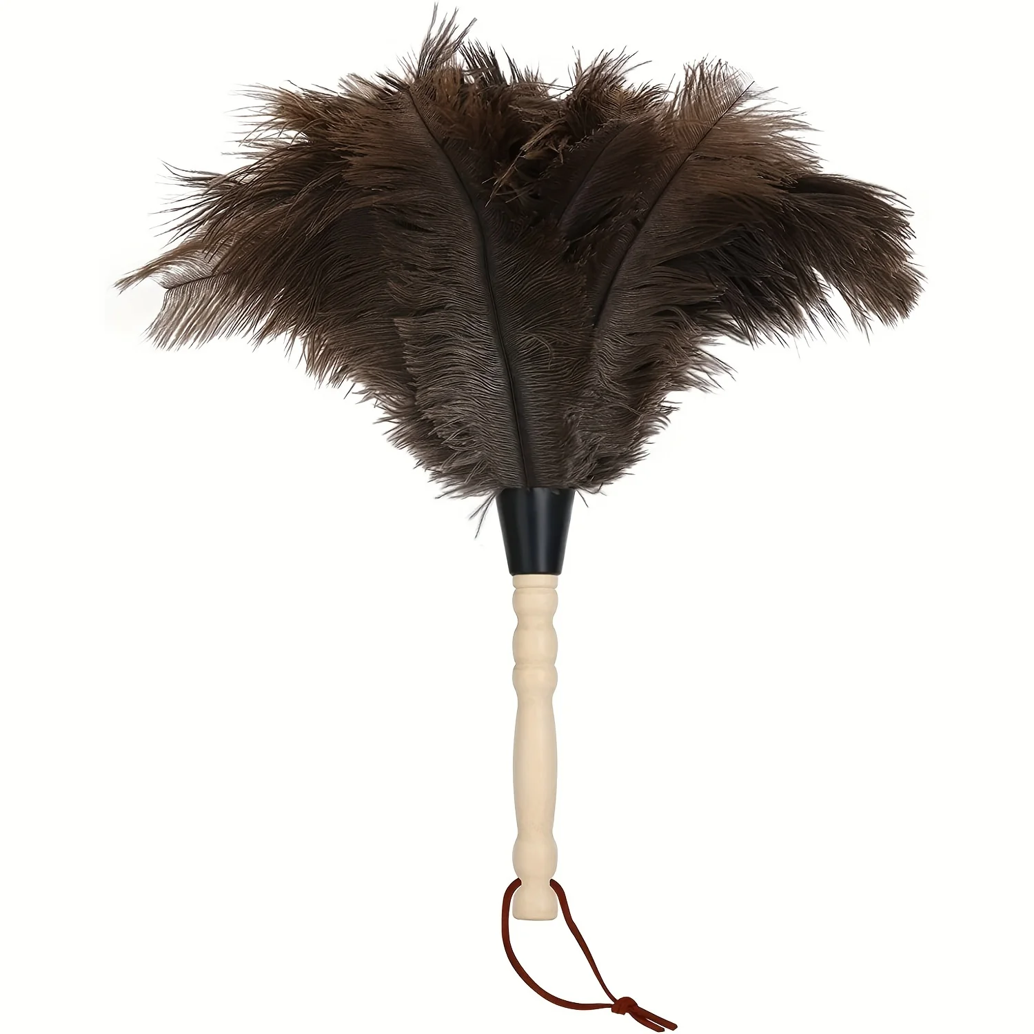 

Natural Feather Dust Duster, Eco-Friendly Dust Brush with Wooden Handle, Handheld Dust Collector, Cleaning Supplies