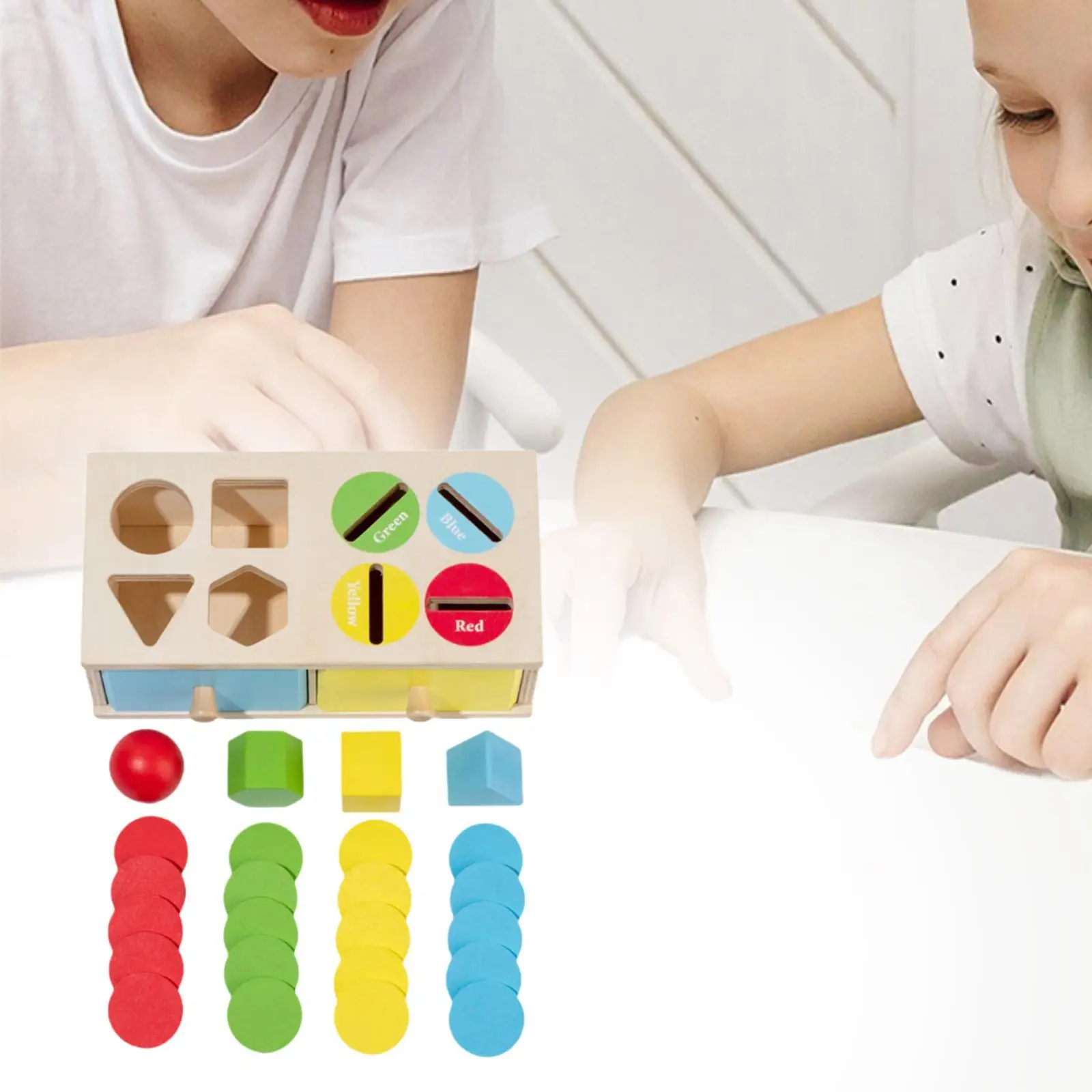 Caja de clasificación para niños, juguete cognitivo Montessori para niños pequeños de 2 a 5 años