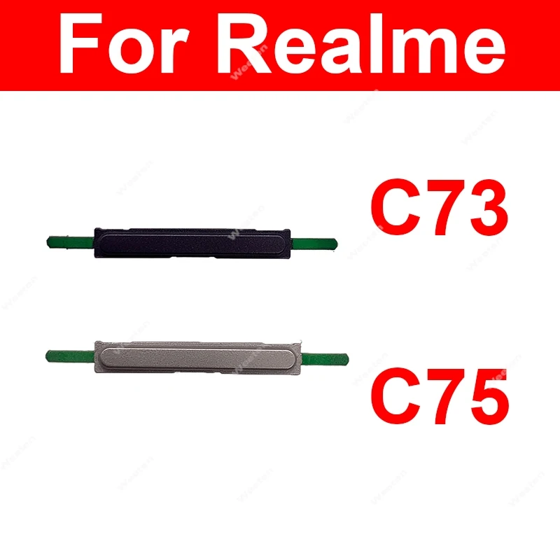

Кнопка регулировки громкости, гибкий кабель для Realme C73 C75 4G 5G, включение и выключение, громкость питания, вверх и вниз, боковые клавиши, запасные части